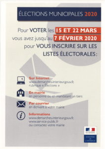 INSCRIPTIONS LISTES ELECTORALES POUR ELECTIONS