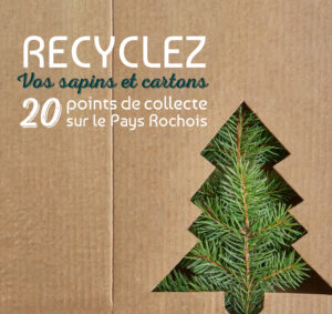 Recyclage sapins de Noël et cartons